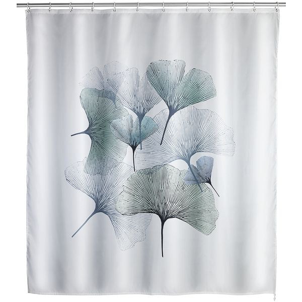 Wenko Anti-Schimmel Duschvorhang »Ginko« Textil 180 x 200 cm, 180x200 cm