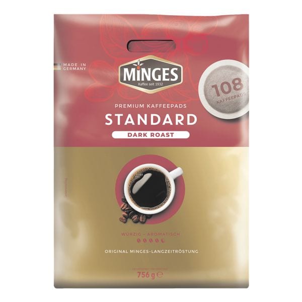Minges 108er-Pack Kaffeepads »Standard Dark Roast«