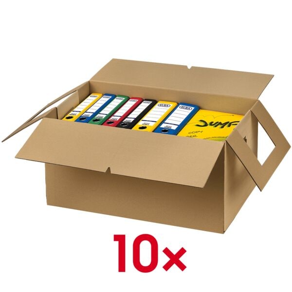 Elba 10er-Pack Umzugskartons 1-wellig 68,2 x 36,0 x 35,0 cm braun