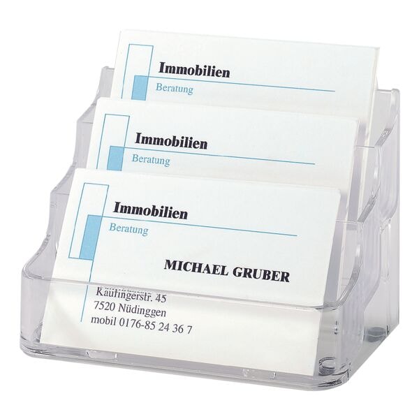 Sigel Visitenkartenaufsteller VA130 transparent, 10x8x7 cm