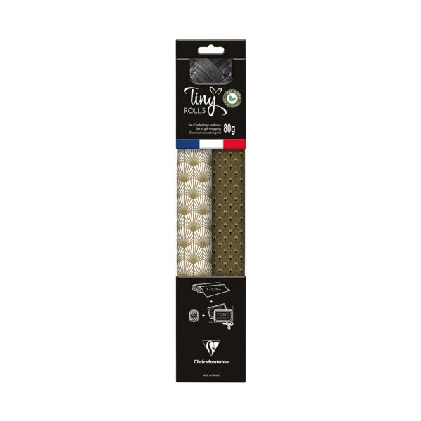 Clairefontaine 13-tlg. Geschenkpapier-Set »Tiny Rolls Vintage Gold« gold