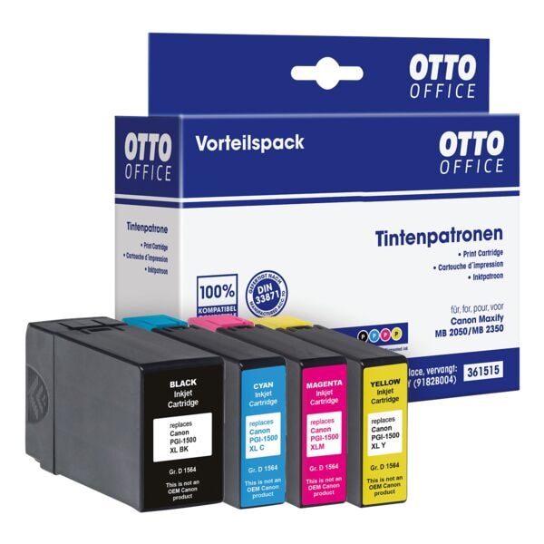 OTTO Office Tintenpatronen-Set ersetzt Canon »PGI-1500XL BK/C/M/Y« schwarz