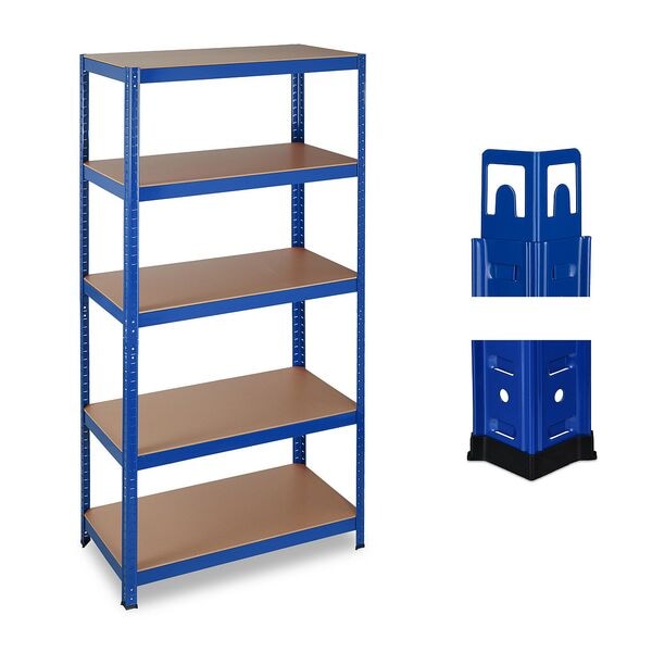 relaxdays Schwerlastregal bis 875 kg blau
