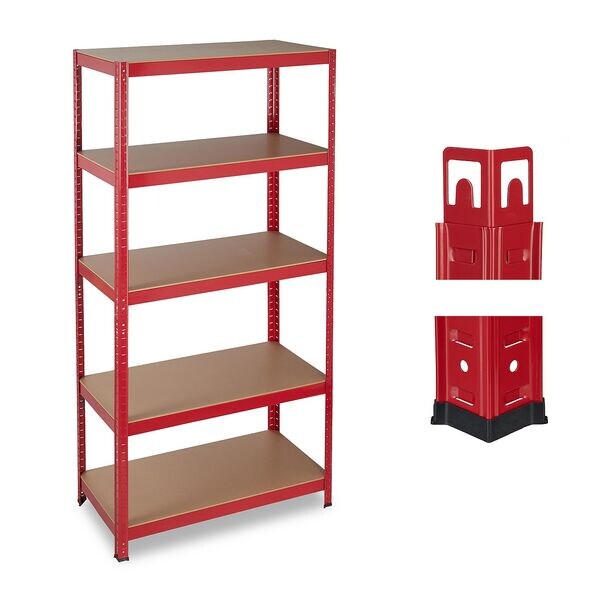 relaxdays Schwerlastregal bis 875 kg rot