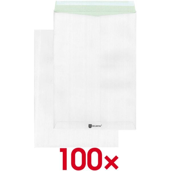 Mailmedia 100er-Pack Versandtaschen »Securitex« DIN B4 weiß, 25x35.3 cm