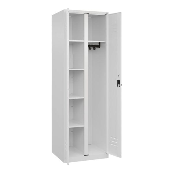 CP Wäsche- und Garderobenschrank »Classic Plus Korpus weiß« Drehriegelverschluss Fa weiß, 60x185x50 cm