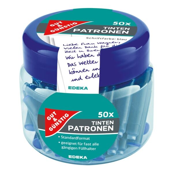 Gut & Günstig 50er-Pack Tintenpatronen blau blau