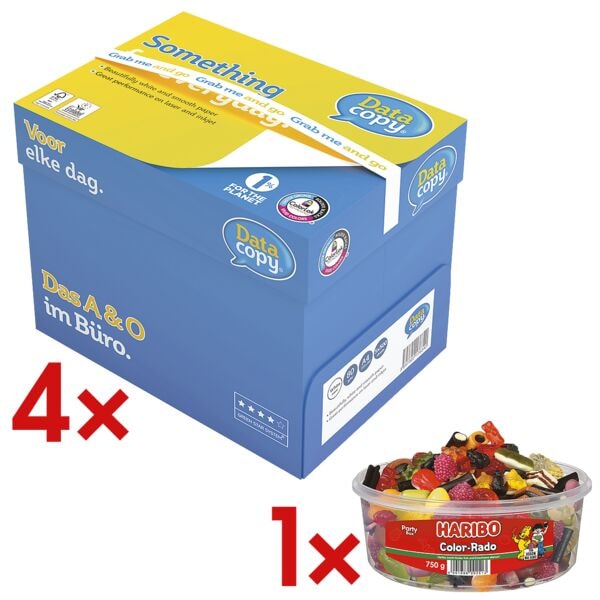 Data-Copy 4x Grab&Go-Box Multifunktionales Druckerpapier »Everyday Printing« inkl. Fruchtg weiß