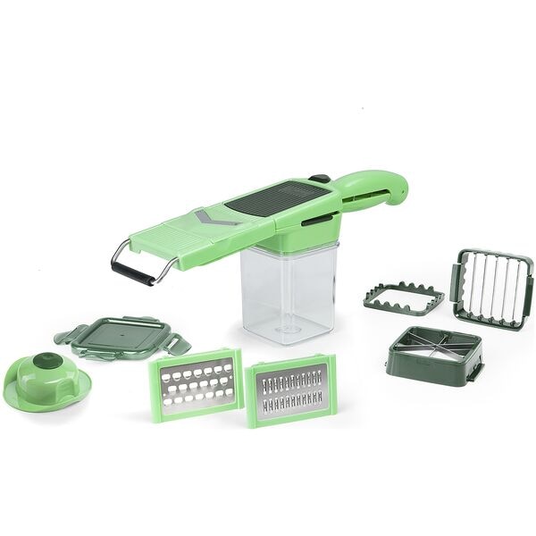 Genius 12-tlg. Gemüseschneider-Set »Nicer Dicer Quick Pro« silber