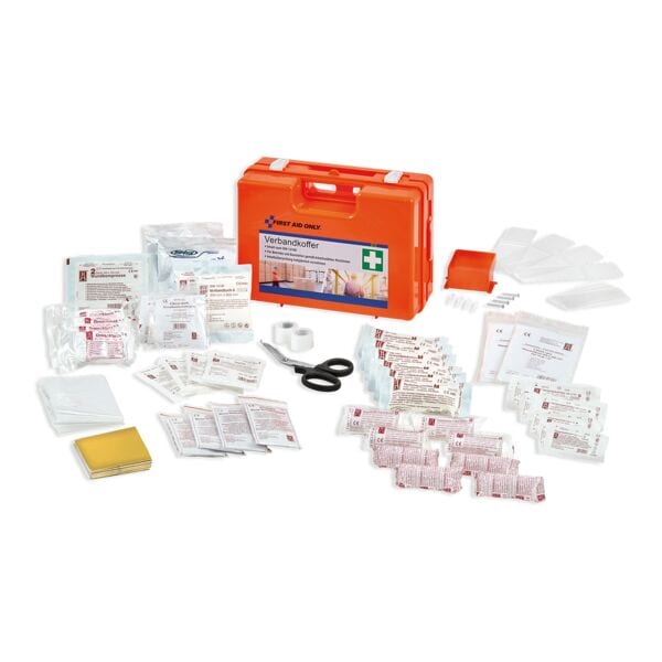 First Aid Only Verbandkoffer mit Füllung nach DIN 13169 orange, 35x27x14 cm