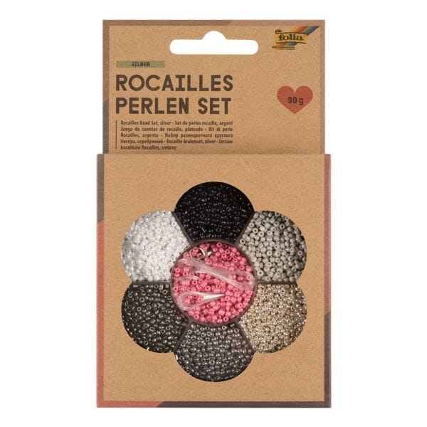 folia Perlen-Set »Rocailles« silber silber