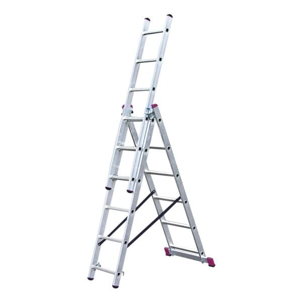 Krause Vielzweckleiter »CORDA« 3x 6 Sprossen treppenfähig silber, 170 cm