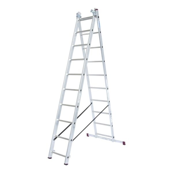 Krause Vielzweckleiter »CORDA« 3x 10 Sprossen treppenfähig silber, 280 cm