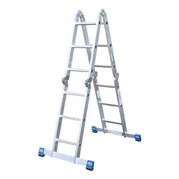 Krause Sprossen-Gelenk-Universalleiter »STABILO« 4x 3 Sprossen grau, 40x100x30 cm