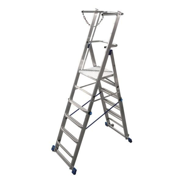 Krause Plattformleiter »STABILO» 8 Sprossen silber, 290 cm