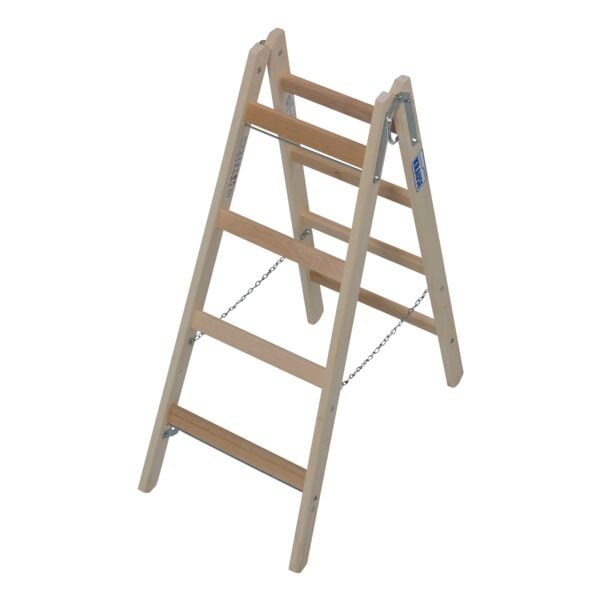 Krause Holz Doppelleiter »STABILO« 2x 4 Sprossen braun, 120 cm