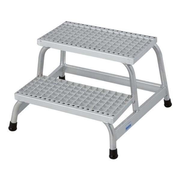 Krause Montagetritt mit Gitterroststufen »STABILO« 2 Stufen grau, 68x65x63 cm