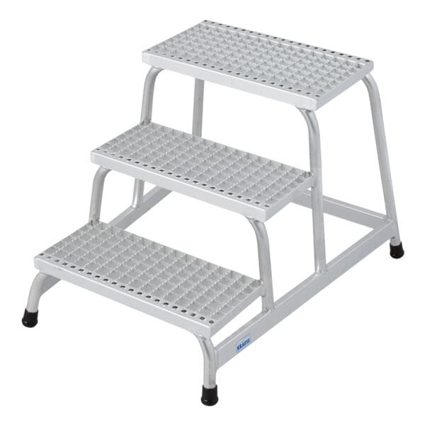 Krause Montagetritt mit Gitterroststufen »STABILO« 3 Stufen grau, 73x90x88 cm
