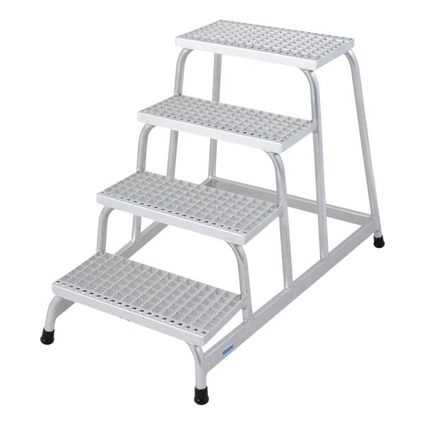 Krause Montagetritt mit Gitterroststufen »STABILO« 4 Stufen grau, 77x115x114 cm