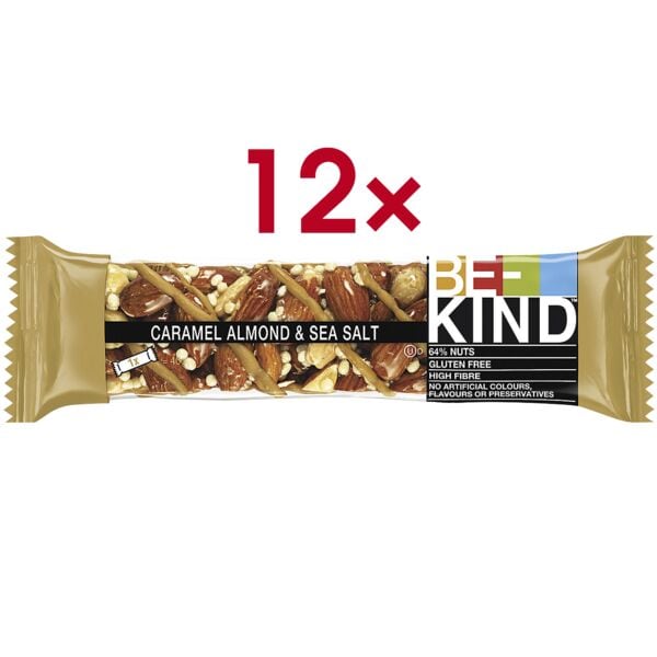 BE-KIND Nussriegel »Caramel, Almond & Sea Salt« blau