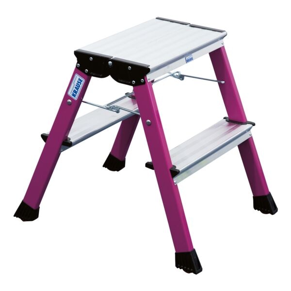 Krause Klapptritt »MONTO Rolly« 2x 2 Stufen rosa, 40x55x20 cm
