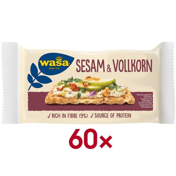 Wasa 60er-Pack Knäckebrot »Sesam & Volkorn«