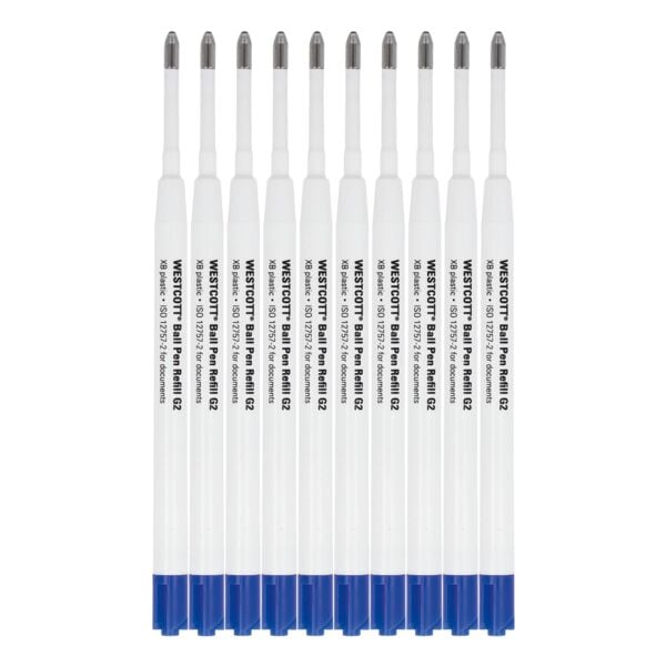 Westcott 10er-Pack Kugelschreiber-Großraummine »G2« blau