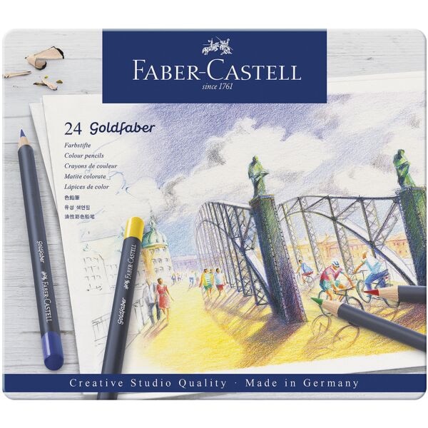 Faber-Castell 24er-Pack Buntstifte »Goldfaber« Metalletui