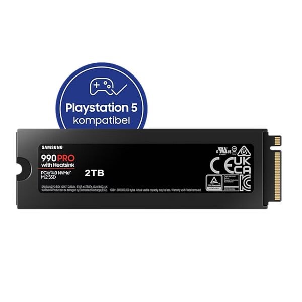 Samsung Interne Festplatte »990 PRO Heatsink« 2000 GB schwarz, 24.3x8.2x8 cm