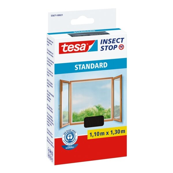 tesa Fliegengitter »Insect Stop STANDARD« 55671 für Fenster grau, 110x130 cm