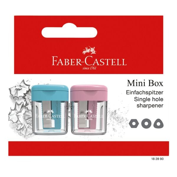 Faber-Castell (Schule) 2er-Set Einfachspitzdose »Mini Box« silber