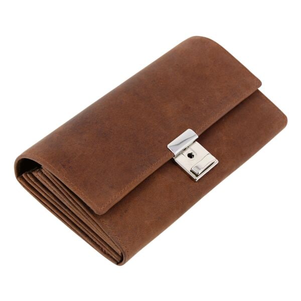 Alassio Kellnerbörse - Leder braun braun, 18.5x9.5 cm