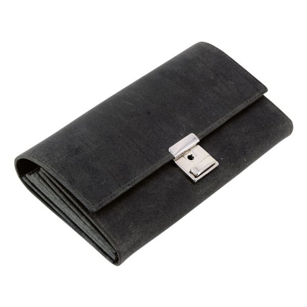 Alassio Kellnerbörse - Leder grau grau, 18.5x9.5 cm