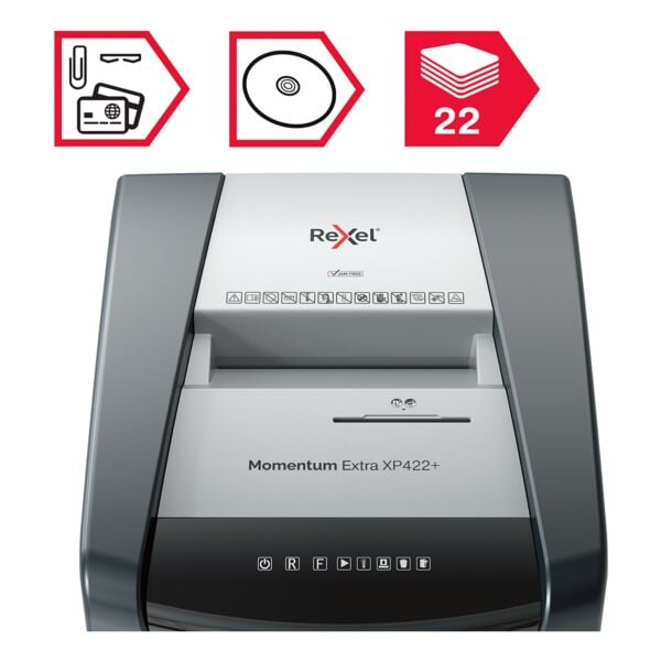 Rexel Aktenvernichter Momentum »Extra XP422+« schwarz, 23x94x63.5 cm