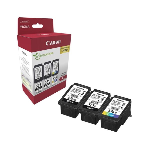 Canon Tintenpatronen-Set »PG-575XLx2/CL-576XL« schwarz