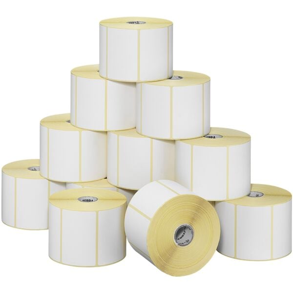 Zebra 12er-Pack Etikettenrollen für Etikettendrucker 102 x 152 mm (12x 475 Etiketten) weiß