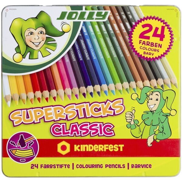 JOLLY 24er-Pack Buntstifte »SUPERSTICKS CLASSIC KINDERFEST« grau