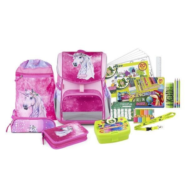 JOLLY Schulranzen-Set »ERGONOMIC FLEXI« pink