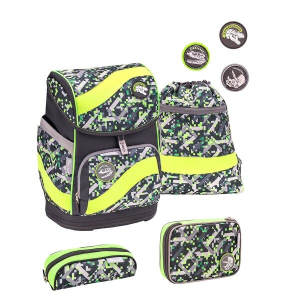 BELMIL Schulranzen-Set »Smarty« grün, 29x40x21 cm