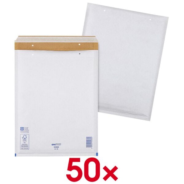 aroFol 50er-Pack Luftpolster-Versandtaschen »DOUBLE 8/H« für DIN C4, 29x37 cm