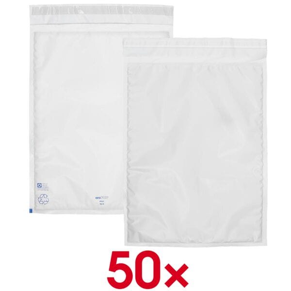 aroFol 50er-Pack Luftpolster-Versandtaschen »POLY 10/K« für DIN B3 weiß, 37x48 cm
