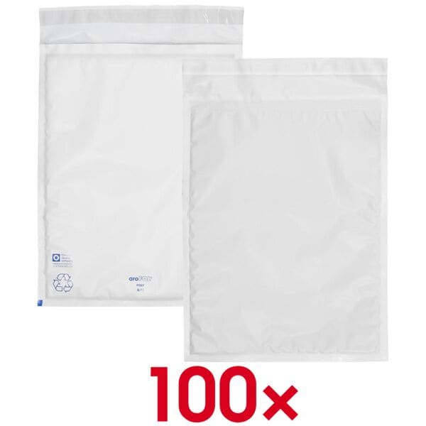 aroFol 100er-Pack Luftpolster-Versandtaschen »POLY 8/H« für DIN C4 weiß, 29x37 cm
