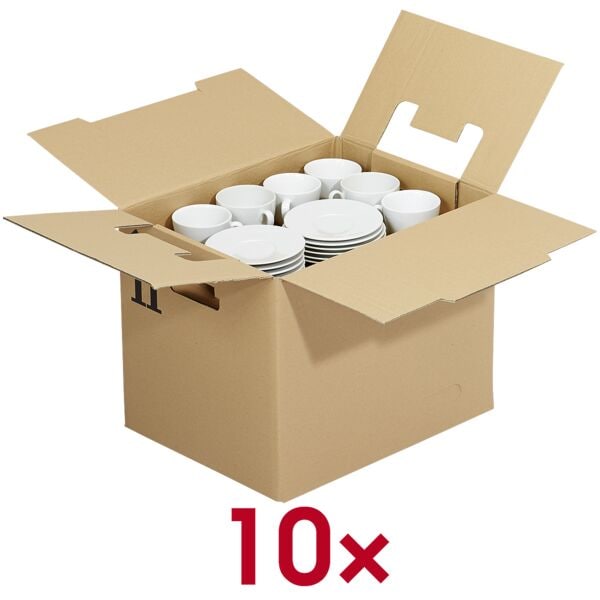Nestler 10er-Pack Umzugskartons 44,9 x 36,0 x 34,9 cm, max. 40 kg braun, 44.9x34.9x36 cm