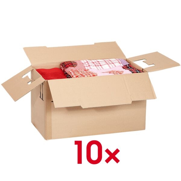 Nestler 10er-Pack Umzugskartons 66,0 x 36,1 x 40,0 cm, max. 40 kg braun, 66x40x36.1 cm