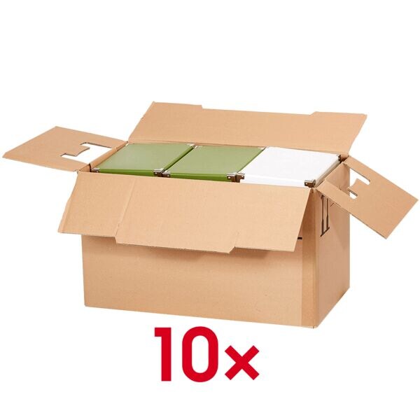 Nestler 10er-Pack Umzugskartons 66,0 x 36,1 x 40,0 cm, max. 25 kg, 66x40x36.1 cm