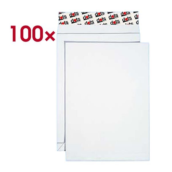 dots 100er-Pack Versandtaschen »Enduro« DIN B4 ohne Fenster weiß weiß, 25x35.3 cm
