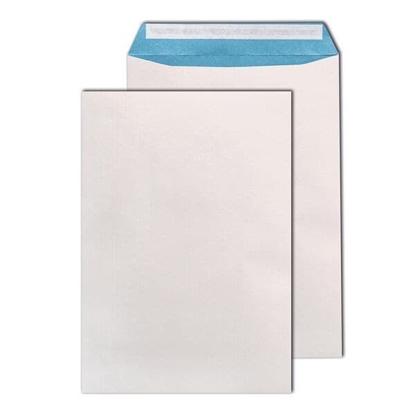 Mailmedia 250er-Pack Versandtaschen DIN B4 ohne Fenster weiß weiß, 25x35.3 cm