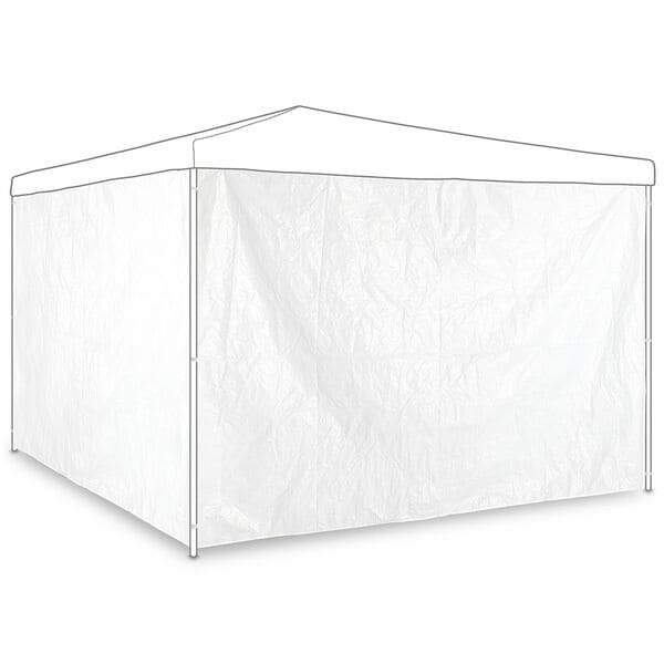 relaxdays 2er-Set Seitenteile für Pavillon 2x3m weiß weiß