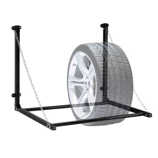 relaxdays Reifenregal für Wandmontage, 70.5x73 cm