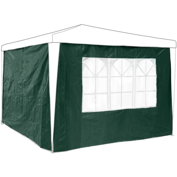 relaxdays 2er-Set Seitenteile für Pavillon 3x3m grün
